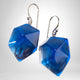 ZSISKA Rock Candy blue short-hook statement earrings