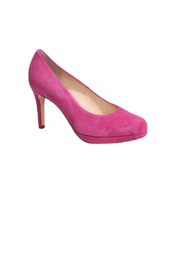 Pink Suede Hogl Heel Style and Grace