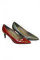 Pointed Karston Heel Nero and Burgundy Style and Grace